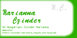 marianna czinder business card